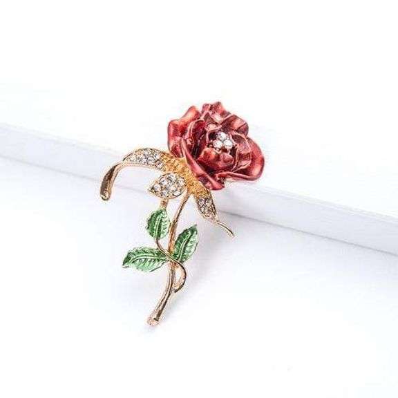 18K GOLD PLATED GERMAN SILVER BROOCH