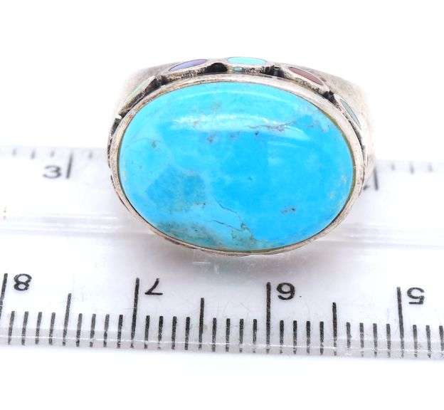 Vintage 925 sterling silver Turquoise ring