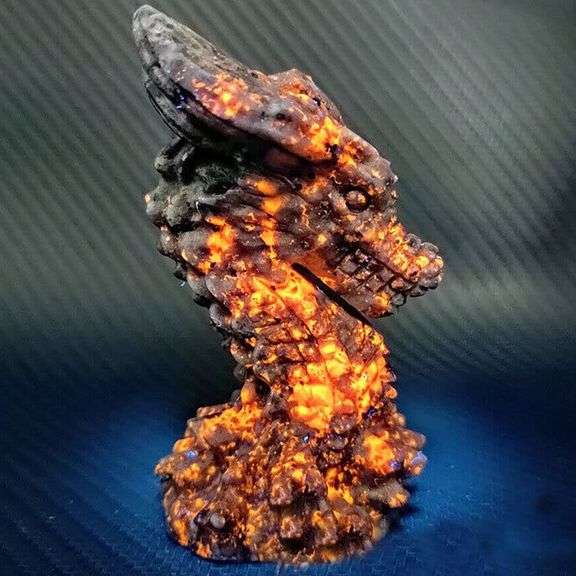 Yooperlite Dragon Skull Carved Crystal