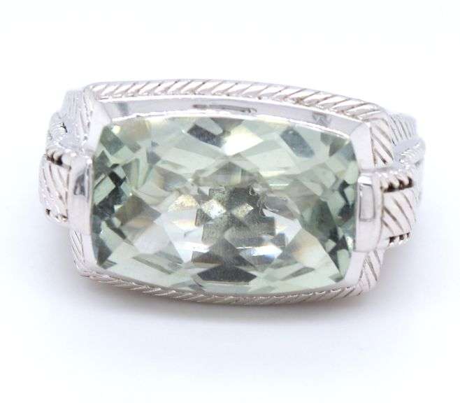 Judith Ripka quartz ring in 925 sterling silver