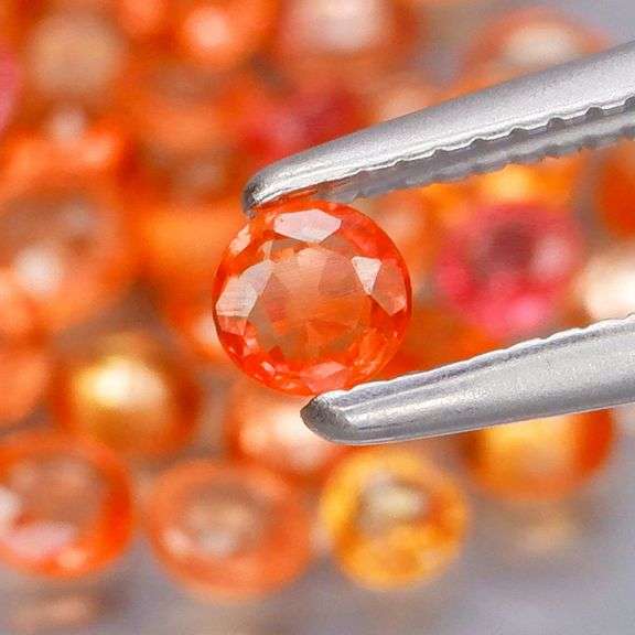 Glittering 45 piece 5.70ct fancy color Sapphire set