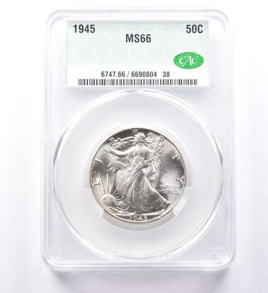 1945 Walking Liberty Half Dollar MS66 CAC