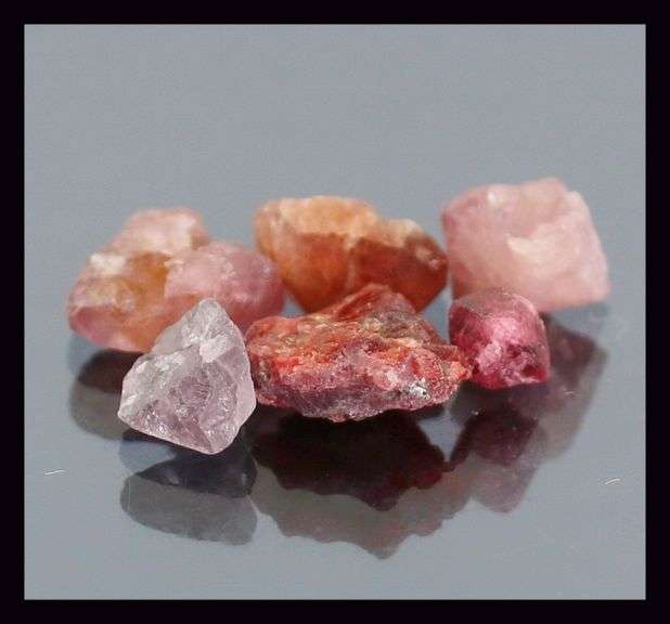 Gorgeous 10.84ct untreated uncut Spinel set