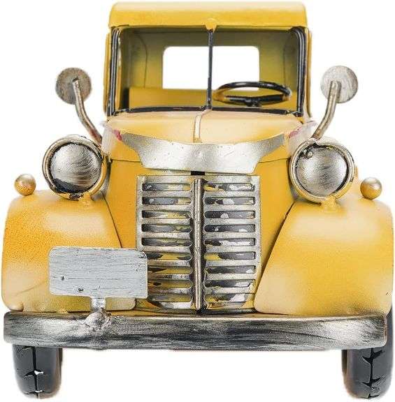 Vintage Handmade Yellow Pickup Truck
