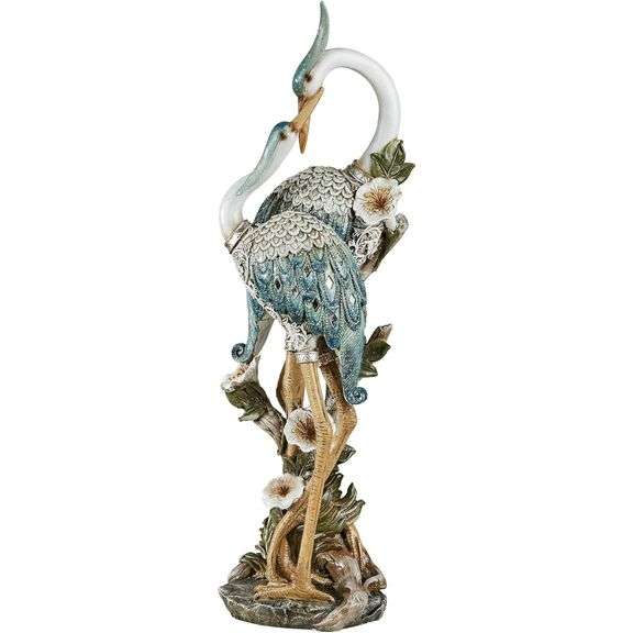 Devoted Coastal Crane Sculpture