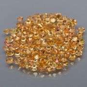 Awesome 3.70ct round cut yellow Sapphire set
