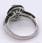 925 Sterling Silver Green Cubic Zirconia Ring