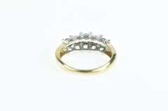 14K White Gold 0.63 Ctw 1950's Emerald Diamond Classic Ring