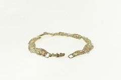 Sterling Silver Black Hills Gold 12K Leaf Vintage Bracelet