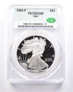 PR70 DCAM 1994-P American Silver Eagle CAC CACG