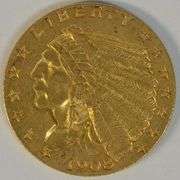 Lovely upper end 1908 US $2.50 Indian Gold Piece