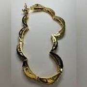 Dazzling 14 Kt 15.3 Grams Yellow Gold Plated Tennis Bracelet SA48R