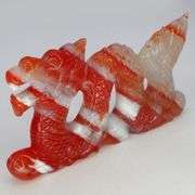 Gorgeous 146.03ct striped Agate Dragon Carving