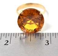 Superb 18K Yellow Gold Citrine Signet Ring