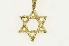 14K Yellow Gold Star of David Jewish Faith Symbol Charm/Pendant