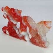 Gorgeous 146.03ct striped Agate Dragon Carving