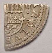 Spain 1707-1714 2 Reales Cut Into 1/4 Reale, Circulated.