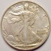 1942-S Walking Liberty Half Dollar, Circulated With Luster.