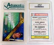 2 Chipper Jones Graded Baseball Cards