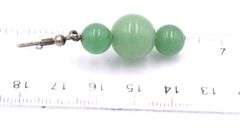 Green Jade beads necklace with matching dangle earrings