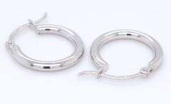 3 Pairs of 14kt white gold earrings