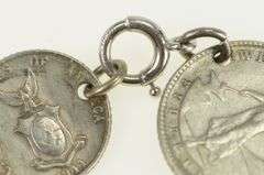 Sterling Silver 1944 D 10 20 Centavo Philippines Coin Bracelet