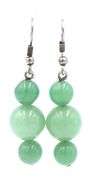 Green Jade beads necklace with matching dangle earrings