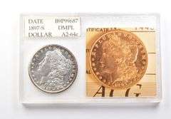 A2-64c DMPL 1897-S Morgan Silver Dollar Accugrade