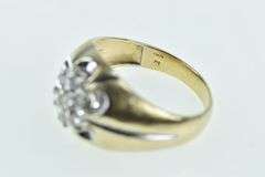 10K Yellow Gold 0.64 Ctw Diamond Retro Mens Domed Ring