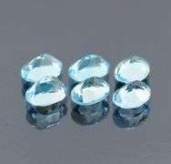 Matched! 6 piece 14.65ct full fire sky blue Topaz set