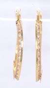14kt Yellow gold Religious hoop earrings