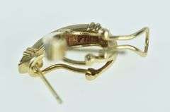 10K Yellow Gold Sapphire & Diamond French Clip Bar Earrings