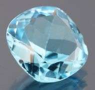 Sparkling 13.09ct cushion cut sky blue Topaz