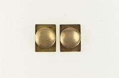 10K Yellow Gold Victorian Ornate Floral Etched Mourning Cuff Links