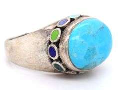 Vintage 925 sterling silver Turquoise ring