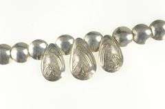 Sterling Silver Southwestern Stamped Abalone Donkey Necklace