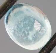 Icey 3.40ct 10x8mm Aquamarine cabochon