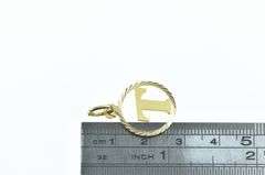18K Yellow Gold T Letter Initial Monogram Name Charm/Pendant