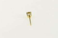 14K Yellow Gold Diamond Solitaire Classic Single Stud Earring