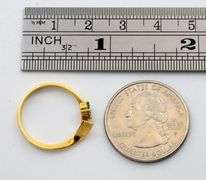 Cute Little 18K YG Emerald & Diamond Ring