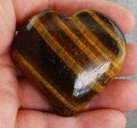 Shimmering 386ct Tiger Eye Heart Carving