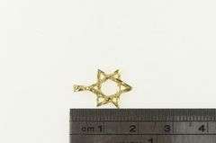 14K Yellow Gold Star of David Jewish Faith Symbol Charm/Pendant