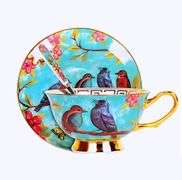 Vintage European Bone China Coffee Cup & Tea Set