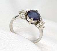 Feminine 14K WG Color Change Sapphire Ring