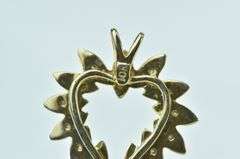 10K Yellow Gold Heart Diamond Love Symbol Vintage Pendant