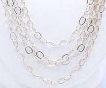 Vintage 925 sterling silver circle link chain necklace