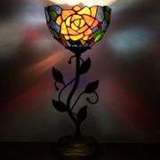 Legacy Tiffany Rose Stained Glass Lamp