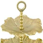 Golden Leaf 2-Tiered Serving Stand