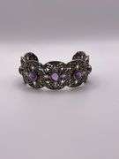 48.5g Sterling/18k Bangle Purple Stone