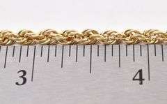 Charming 14K Yellow Gold Rope Chain Bracelet